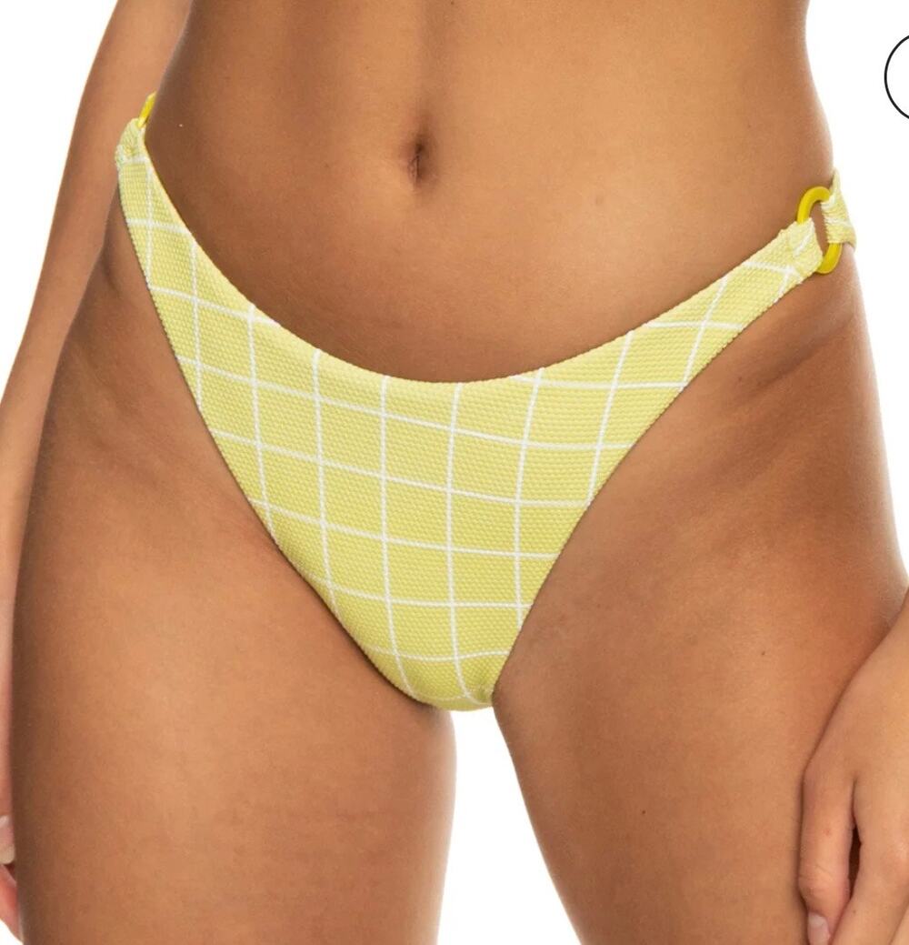 Roxy Salty Shine Cheeky High Leg Bikini Bottom XL NWT